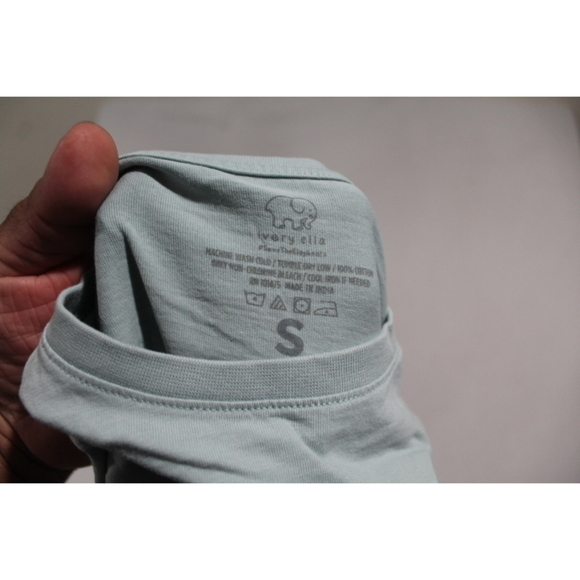 Ivory Ella Men Teal Long Sleeve Shirt Crew Neck Size Small - Picture 3 of 9